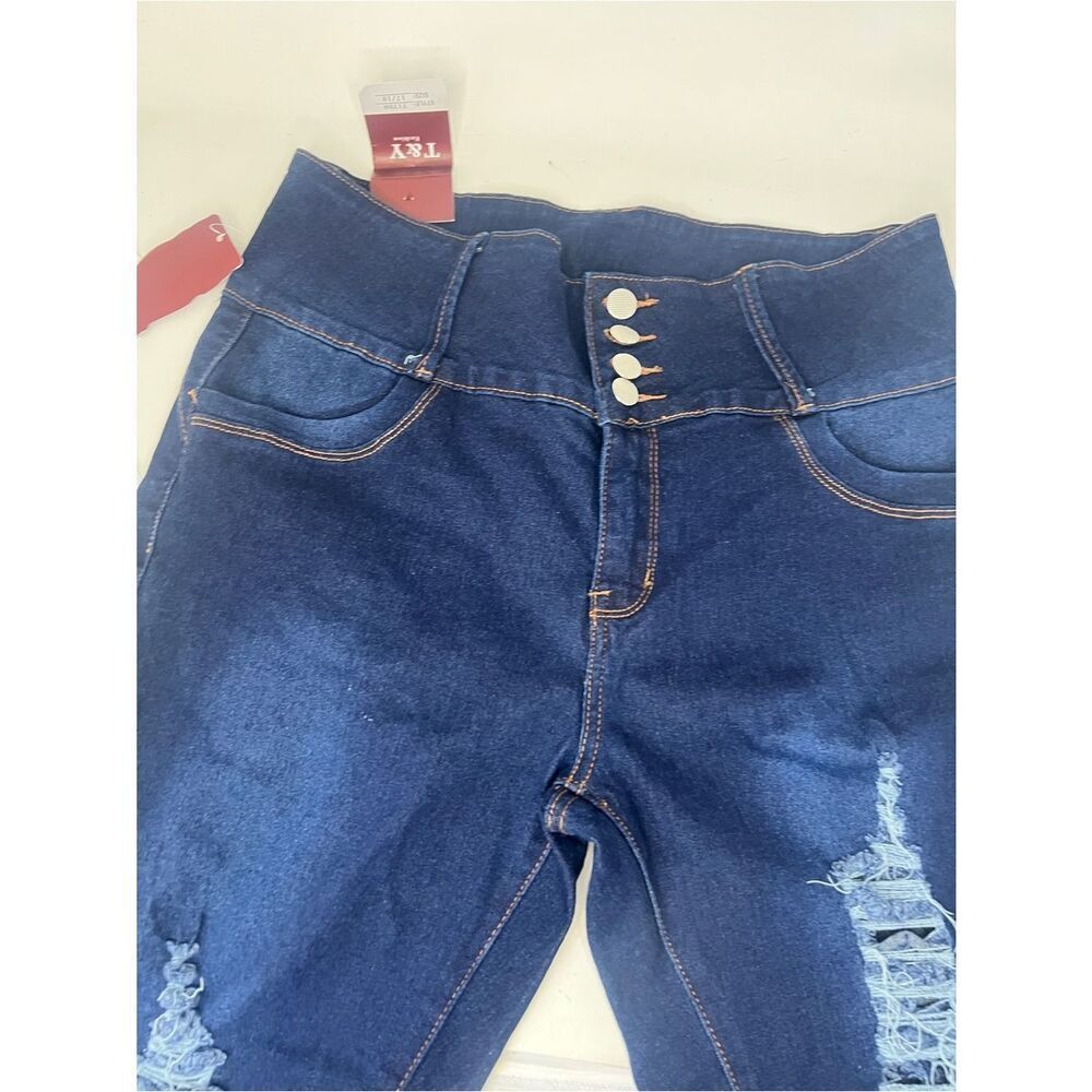 10 for $20 New With Tags High-Rise Distressed Skinny Jeans | Dark Wash | - Picture 2 of 13